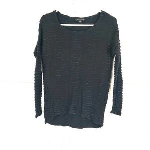 Rock & Republic Womens Knit Top Small Black Gold